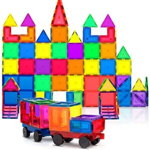 60 pcs 3d magnetic blocks magnetic tiles – magnet building tiles | magnetic tiles toy building sets | magnetic building blocks | kids magnet toys for kids | magnetic tiles for kids | magna t blocks