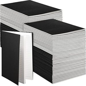 200 pack kraft notebook journals 5.5 inch x 8.3 inch a5 journal softcover notebooks bulk for kids student writing sketch travel journal office notepad with 60 pages 30 sheets (black)