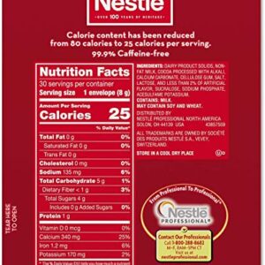 Nestle Hot Chocolate Packets, Hot Cocoa Mix, No Sugar Added and Fat Free, 30 Count (0.28 ounce Each)