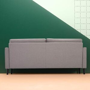 ZINUS Benton Sofa Couch / Grid Tufted Cushions / Easy, Tool-Free Assembly, Stone Grey