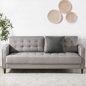 ZINUS Benton Sofa Couch / Grid Tufted Cushions / Easy, Tool-Free Assembly, Stone Grey