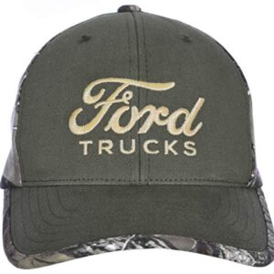 Checkered Flag Men's Ford Trucks Cap an Adjustable Camouflage Hat