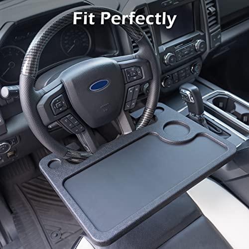 Auto Car Steering Wheel Tray for Ford F150 F250 F350 Transit Ranger Bronco Explorer Fusion Mustang Truck Accessories 2004-2023,for Laptop, Tablet, iPad Or Notebook Car Travel Table