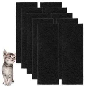 pack 10 carbon filters compatible with litter,activated replacement carbon filters for all models, cat litter box filters eliminate odors and damp from pets and keep home fresh (black 10)