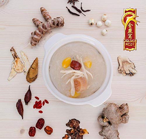 Golden Nest Premium White Bird Nest AAA, 100% Natural - Made in USA, ( 燕窩 ) - Family Size Box - 227g (8oz)