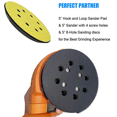 5" Hook and Loop Sander Pad for Ridgid R2600, R2601 Random Orbit Sanders - Replacement for Pad Part Number 300527002 - with Extra Hard Backing