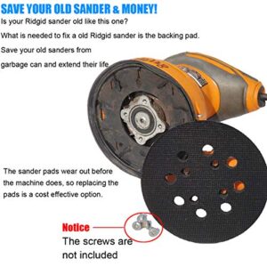 5" Hook and Loop Sander Pad for Ridgid R2600, R2601 Random Orbit Sanders - Replacement for Pad Part Number 300527002 - with Extra Hard Backing