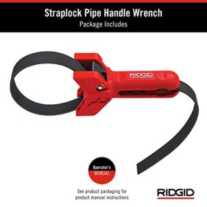 RIDGID 42478 STRAPLOCK Pipe Handle 7" Strap Wrench, Red