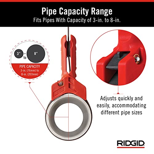 RIDGID 42478 STRAPLOCK Pipe Handle 7" Strap Wrench, Red