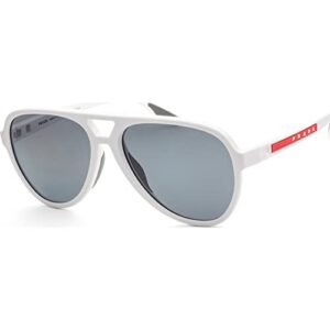 prada ps 06ws white rubber/polarized dark grey one size