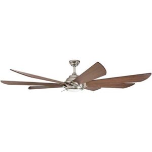 Harbor Breeze Hydra 70 Inch Brushed Nickel Indoor Ceiling Fan with Light and Remote Control (8-Blade)