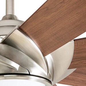 Harbor Breeze Hydra 70 Inch Brushed Nickel Indoor Ceiling Fan with Light and Remote Control (8-Blade)