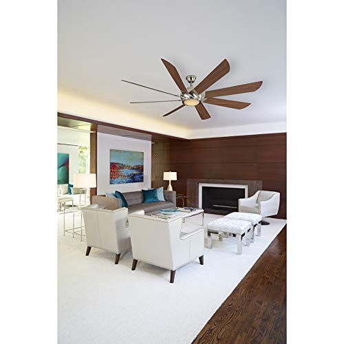 Harbor Breeze Hydra 70 Inch Brushed Nickel Indoor Ceiling Fan with Light and Remote Control (8-Blade)