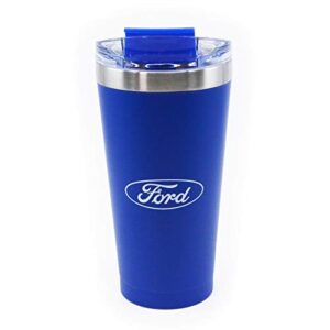 Helm Ford Basecamp Insulated Tumbler, Travel Coffee Mug With Lid, Blue, 20 Oz.