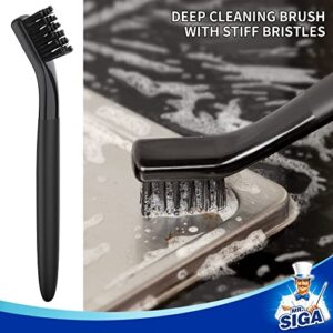 MR.SIGA Grout Cleaner Brush Set, Detail Cleaning Brush Set for Tile, Sink, Drain, Grout Brush Set for Edge, Crevice Cleaning