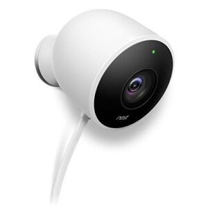 nest cam outdoor security camera w/ accessories – white (renewed)