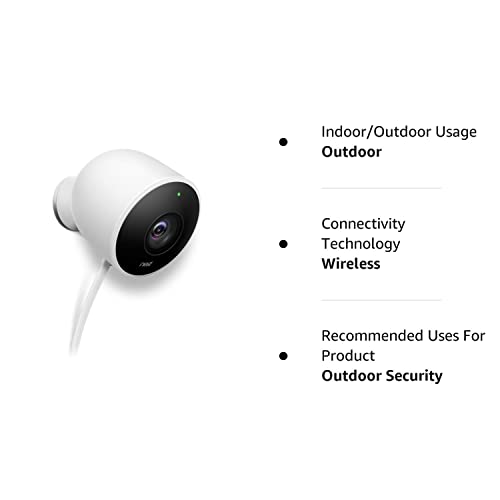 Nest Cam Outdoor Security Camera w/ Accessories - White (Renewed)