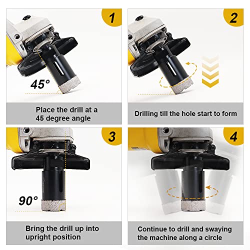 SHDIATOOL Diamond Core Drill Bits 4 Inch for Porcelain Ceramic Tile Marble Brick Vacuum Brazed Hole Saw 102mm