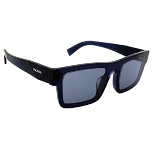 prada pr 19wsf men’s sunglasses crystal blue/blue 52
