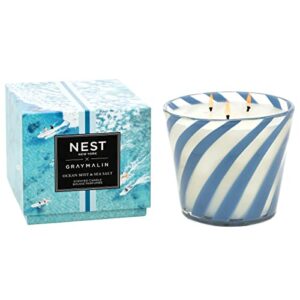 nest fragrances ocean mist & sea salt nest x gray malin 3-wick candle