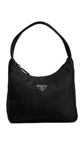 prada women’s pre-loved sport shoulder bag, tessuto, black, one size
