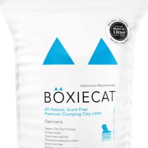 Boxiecat Premium Clumping Cat Litter - Scent Free - Clay Formula - Ultra Clean Litter Box, Longer Lasting Odor Control, Hard Clumping Litter, 99.9% Dust Free