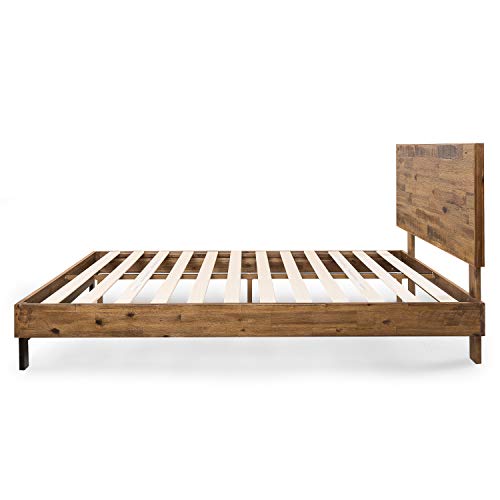 ZINUS Tricia Wood Platform Bed Frame with Adjustable Headboard / Wood Slat Support with No Box Spring Needed / Easy Assembly, Queen