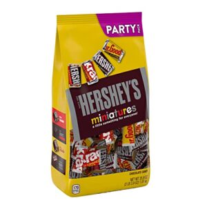 hershey’s miniatures assorted chocolate snack size, easter candy bars bulk party pack, 35.9 oz