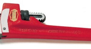 RIDGID Straight Pipe Wrench, Cast Iron, 10 in. L