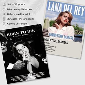 Lana Album Cover Limited Edition Posters, Music Posters (Set of 12, 8in x 10in, Unframed)