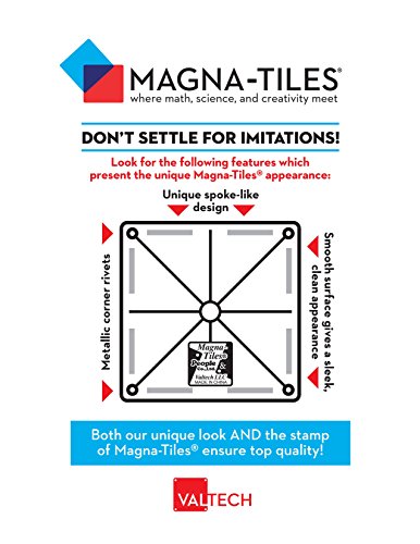 Magna-Tiles Deluxe Set, The Original Magnetic Building Tiles For Creative Open-Ended Play, Educational Toys For Children Ages 3 Years + (48 Pieces)