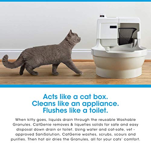 CatGenie A.I. Self-Cleaning, Fully-Flushing, Self-Scooping, Automatic Cat Box (Latest Model)