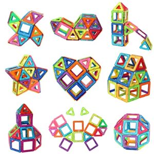 magnetic tiles magnet blocks – 40 pcs 3d magnetic building tiles toys for kids set