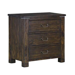 magnussen pine hill drawer nightstand, rustic
