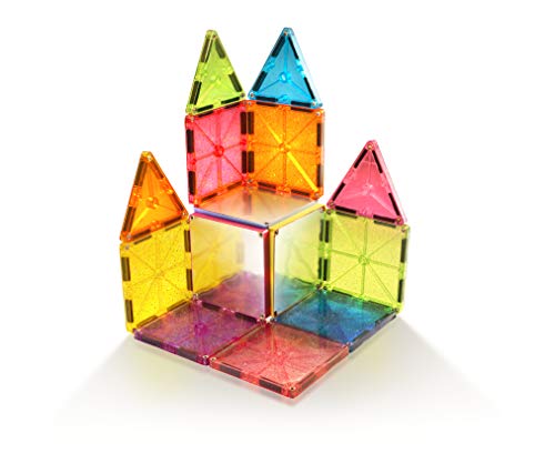 MAGNA - TILES Stardust Set, The Original Magnetic Building Tiles for Creative Open-Ended Play, Educational Toys for Children Ages 3 Years + (15 Pieces Including Glitter and Mirrors)