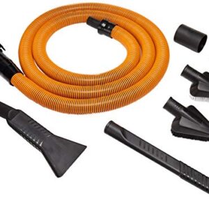 RIDGID, 62698, 6 Gallon RT0600 NXT Wet/Dry Vac, RED Professional Industrial, 4.25 HP, Dark Gray and Red & RIDGID VT2534 7-Piece Auto Detailing Vacuum Hose Accessory Kit for 1 1/4 Inch Vacuums