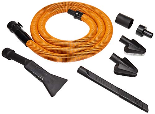 RIDGID, 62698, 6 Gallon RT0600 NXT Wet/Dry Vac, RED Professional Industrial, 4.25 HP, Dark Gray and Red & RIDGID VT2534 7-Piece Auto Detailing Vacuum Hose Accessory Kit for 1 1/4 Inch Vacuums