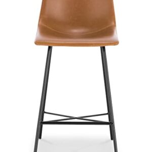 Poly and Bark Paxton 24” Counter Stool, Set of 3 Tan