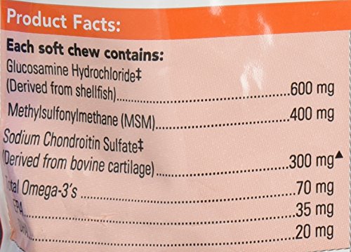 Nutramax Cosequin Joint Health Supplement for Dogs - With Glucosamine, Chondroitin, MSM, and Omega-3's, 120 Soft Chews