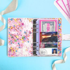 A6 Glitter Budget Binder with 12 Printed Budget Envelopes & Expense Budget Sheets Calendar, Pocket Budget Planner Organizer, Money Organizer for Cash, Cash Envelopes for Budgeting and Saving Money