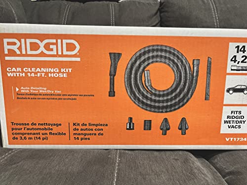 RIDGID 1-1/4 in. Car Cleaning Accessory Kit with 14-Ft Hose Wet/Dry Shop Vac