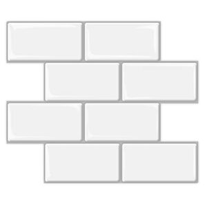 art3d peel and stick backsplash, 14×12 subway tiles, faux ceramic tiles (10 tiles, thicker version)