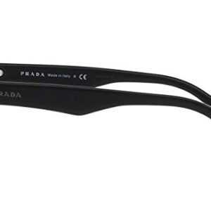 Prada Heritage PR 16MV 1BO1O1 Matte Black Plastic Rectangle Eyeglasses 55mm