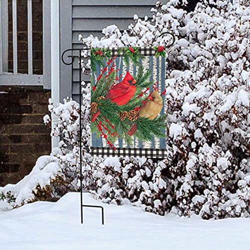 Winter Birch Tree Cardinals Garden Flag 12.5" x 18" Briarwood Lane