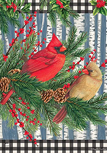 Winter Birch Tree Cardinals Garden Flag 12.5" x 18" Briarwood Lane