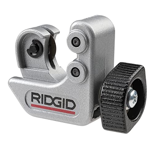 RIDGID 29963 Model 35S 1/4" to 1-3/8" Stainless Steel Tubing Cutter with X-CEL Knob, Silver & 40617 Model 101 Close Quarters Tubing Cutter with 1/4"-1-1/8" Cutting Capacity, Silver