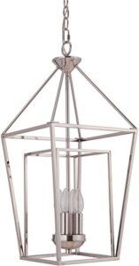 craftmade 45834-pln hudson foyer chandelier lighting, 4-light, 240 watts, polished nickel (12″w x 26″h)