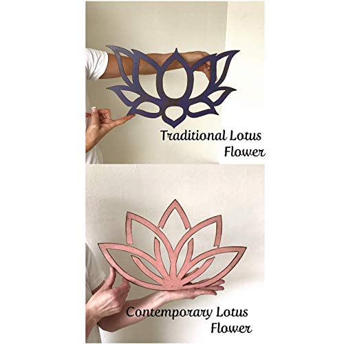 Lotus Flower - Traditional - 12", 17" or 23" wide - Metal Wall Art - Choose your Patina Color and Choose from a Variety of Zen, Yoga and Buddhist Symbols