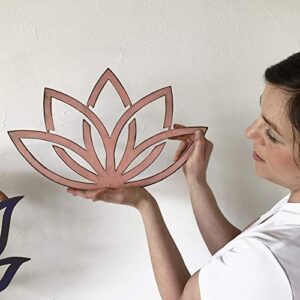 Lotus Flower - Traditional - 12", 17" or 23" wide - Metal Wall Art - Choose your Patina Color and Choose from a Variety of Zen, Yoga and Buddhist Symbols
