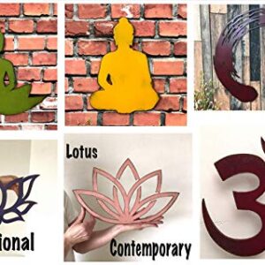 Lotus Flower - Traditional - 12", 17" or 23" wide - Metal Wall Art - Choose your Patina Color and Choose from a Variety of Zen, Yoga and Buddhist Symbols